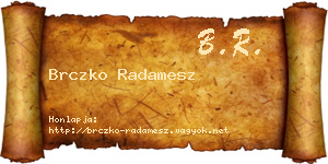 Brczko Radamesz névjegykártya